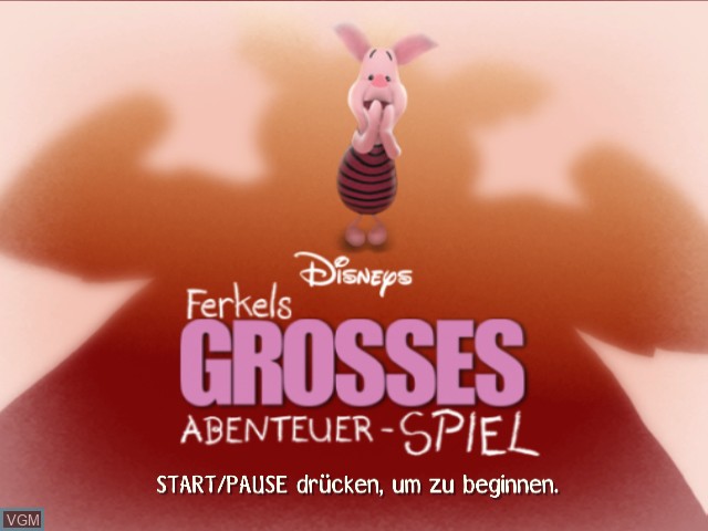 Image de l'ecran titre du jeu Ferkels grosses Abenteuer-Spiel sur Nintendo GameCube
