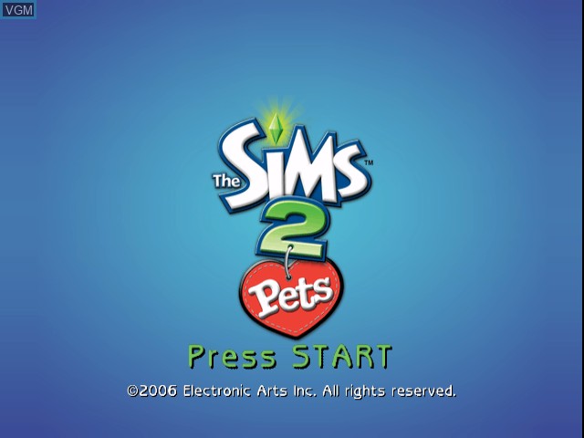 Image de l'ecran titre du jeu Sims 2, The - Pets sur Nintendo GameCube