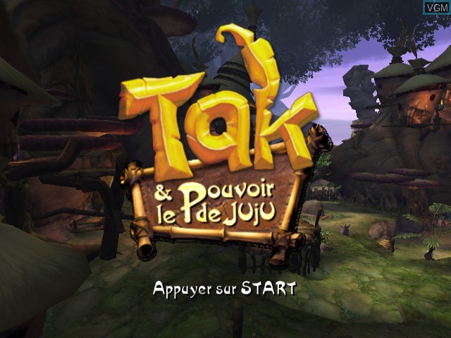 Image de l'ecran titre du jeu Tak & Le Pouvoir de Juju sur Nintendo GameCube