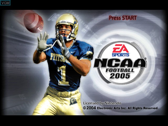 Image de l'ecran titre du jeu NCAA Football 2005 sur Nintendo GameCube