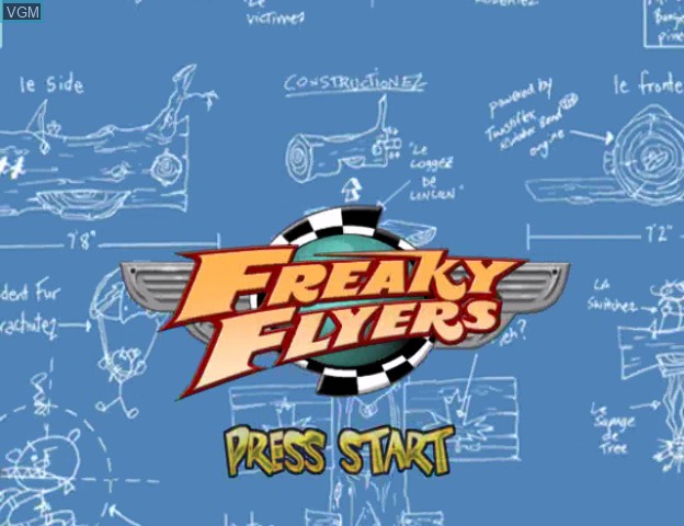 Image de l'ecran titre du jeu Freaky Flyers sur Nintendo GameCube