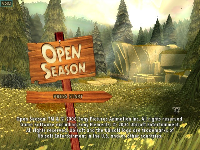 Image de l'ecran titre du jeu Open Season sur Nintendo GameCube