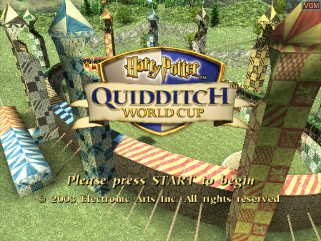 Image de l'ecran titre du jeu Harry Potter - Quidditch World Cup sur Nintendo GameCube
