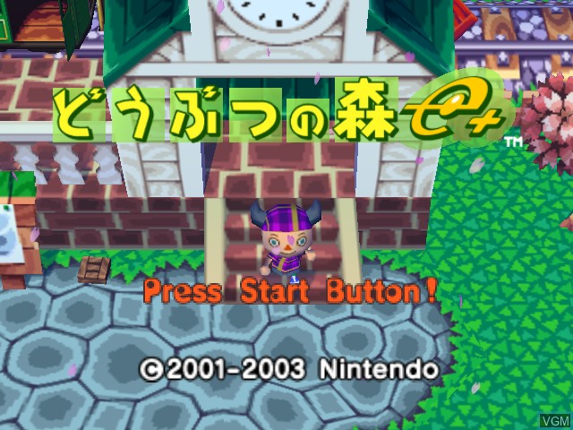 Image de l'ecran titre du jeu Doubutsu no Mori e-Plus sur Nintendo GameCube