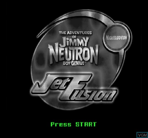 Image de l'ecran titre du jeu Jimmy Neutron - Jet Fusion sur Nintendo GameCube