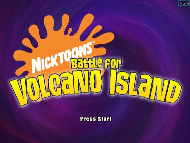 Image de l'ecran titre du jeu Nicktoons - Battle for Volcano Island sur Nintendo GameCube