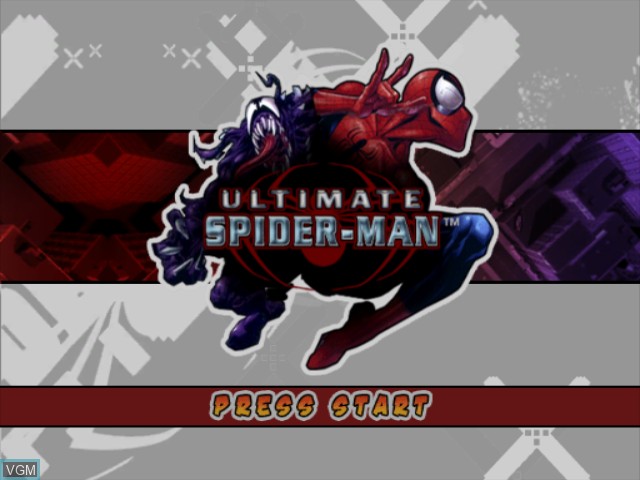 Image de l'ecran titre du jeu Ultimate Spider-Man sur Nintendo GameCube