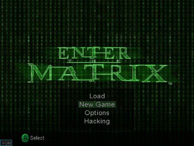 Image de l'ecran titre du jeu Enter the Matrix sur Nintendo GameCube