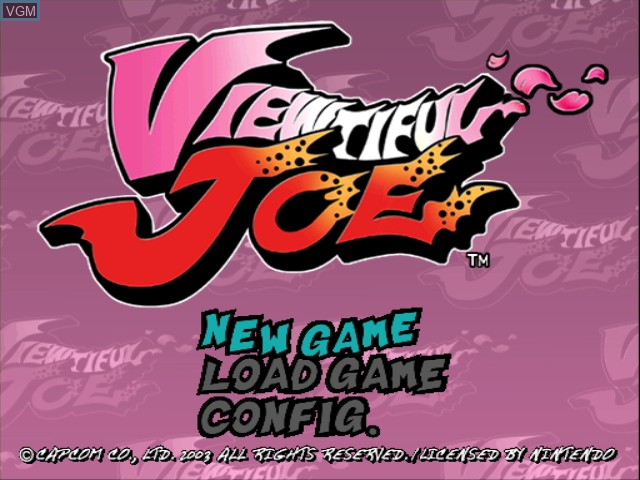 Image de l'ecran titre du jeu Viewtiful Joe sur Nintendo GameCube