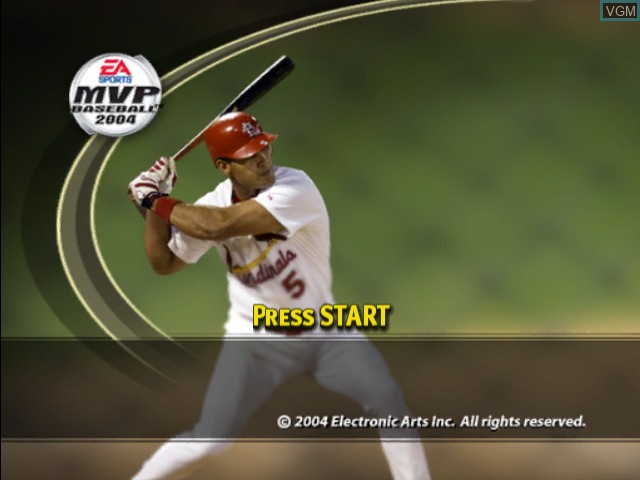 Image de l'ecran titre du jeu MVP Baseball 2004 sur Nintendo GameCube