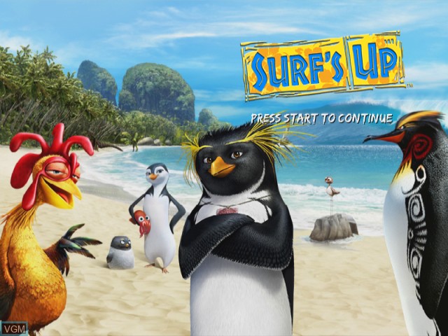 Image de l'ecran titre du jeu Surf's Up sur Nintendo GameCube