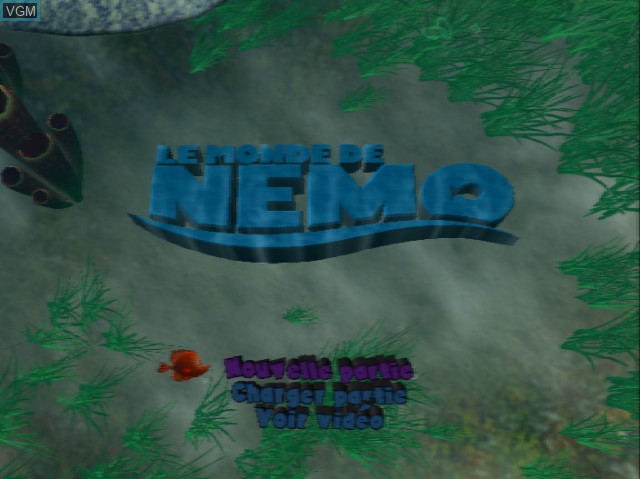 Image de l'ecran titre du jeu Monde de Nemo, Le sur Nintendo GameCube