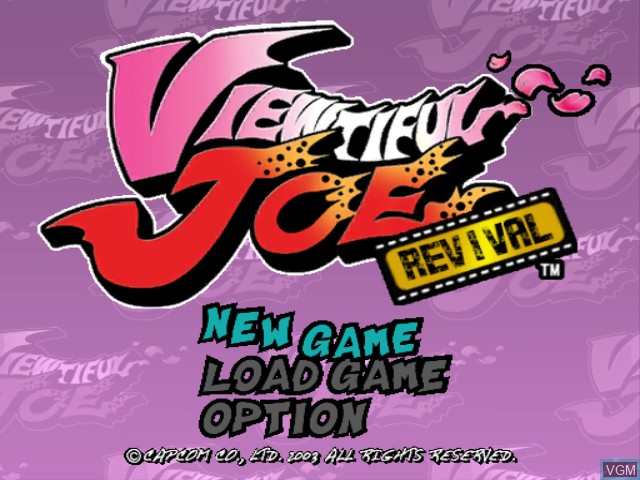 Image de l'ecran titre du jeu Viewtiful Joe Revival sur Nintendo GameCube