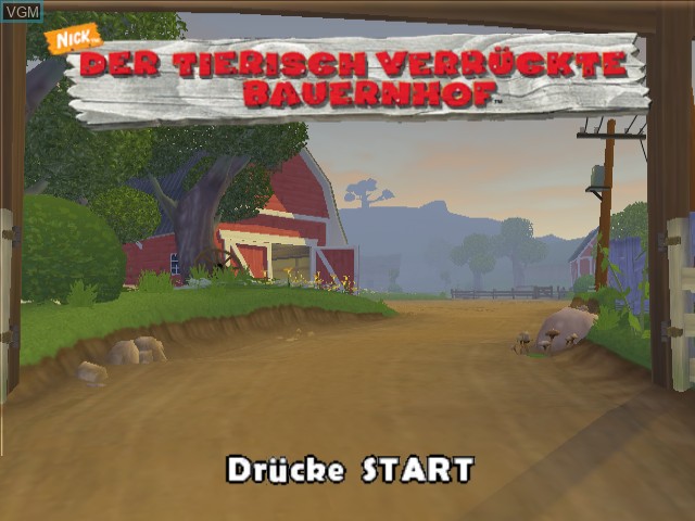 Image de l'ecran titre du jeu Tierisch Verrueckte Bauernhof, Der sur Nintendo GameCube