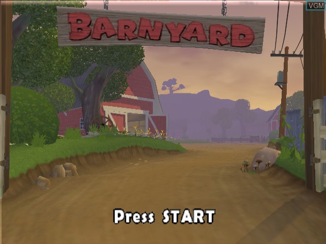 Image de l'ecran titre du jeu Barnyard sur Nintendo GameCube