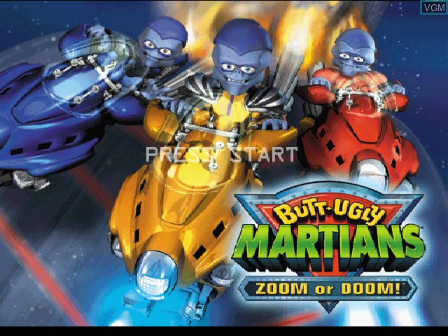 Image de l'ecran titre du jeu Butt Ugly Martians - Zoom or Doom! sur Nintendo GameCube