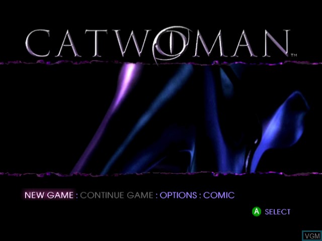 Image du menu du jeu Catwoman sur Nintendo GameCube