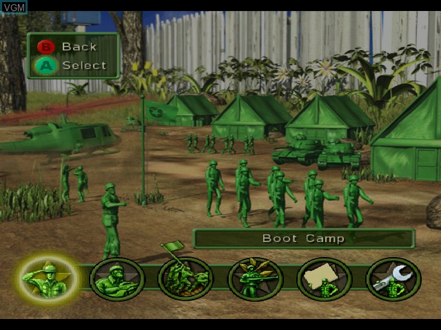 Image du menu du jeu Army Men - RTS sur Nintendo GameCube