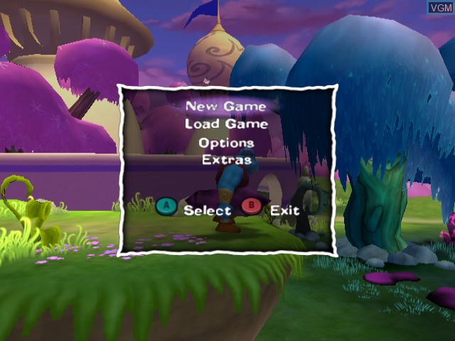 Image du menu du jeu Spyro - A Hero's Tail sur Nintendo GameCube