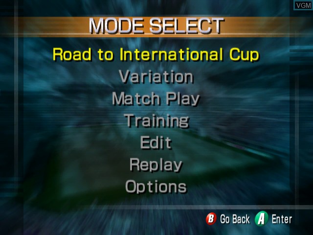 Image du menu du jeu Virtua Striker 3 Ver.2002 sur Nintendo GameCube