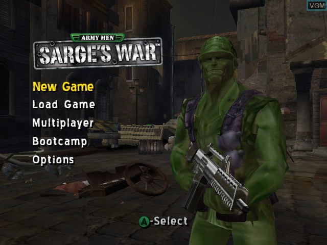Image du menu du jeu Army Men - Sarge's War sur Nintendo GameCube