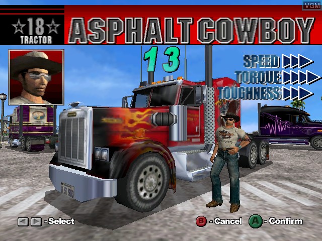 Image du menu du jeu 18 Wheeler - American Pro Trucker sur Nintendo GameCube