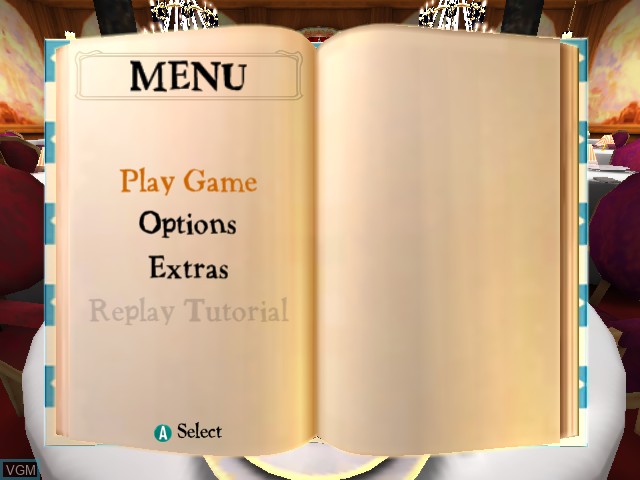 Image du menu du jeu Ratatouille sur Nintendo GameCube