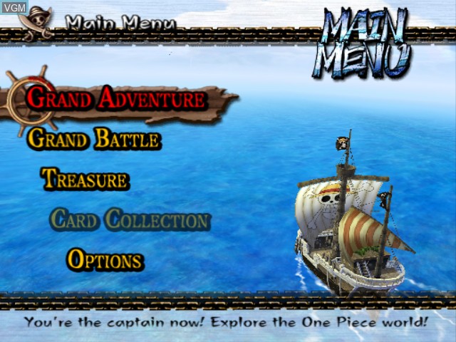 Image du menu du jeu One Piece - Grand Adventure sur Nintendo GameCube