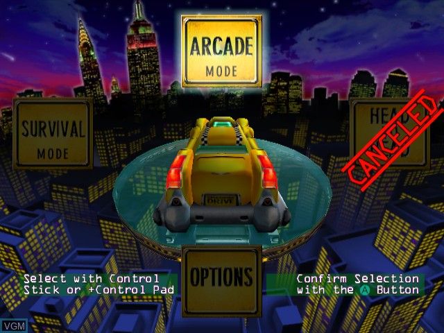 Image du menu du jeu Smashing Drive sur Nintendo GameCube