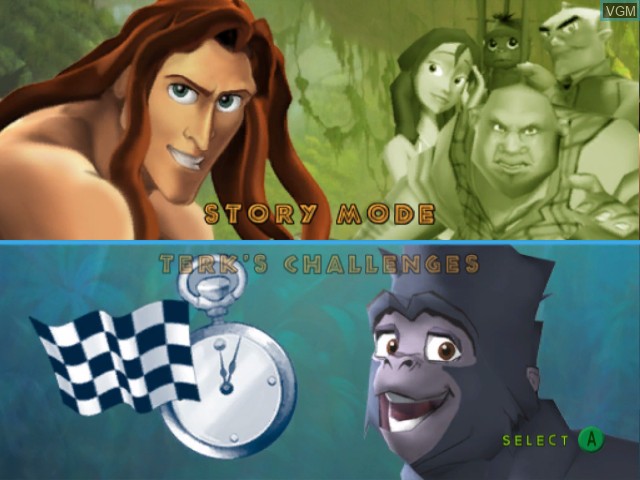 Image du menu du jeu Tarzan Untamed sur Nintendo GameCube