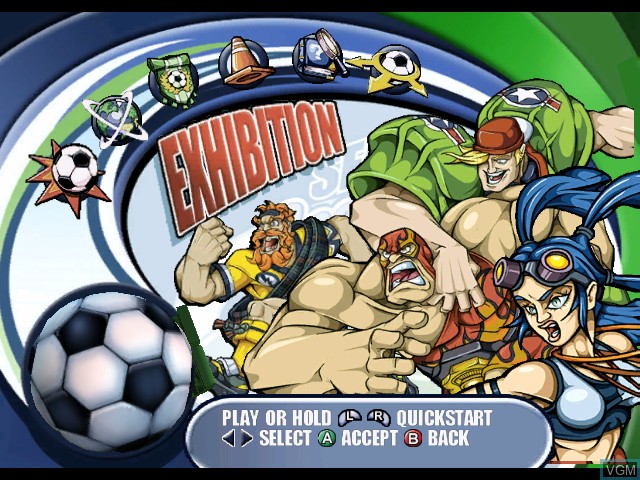 Image du menu du jeu Sega Soccer Slam sur Nintendo GameCube