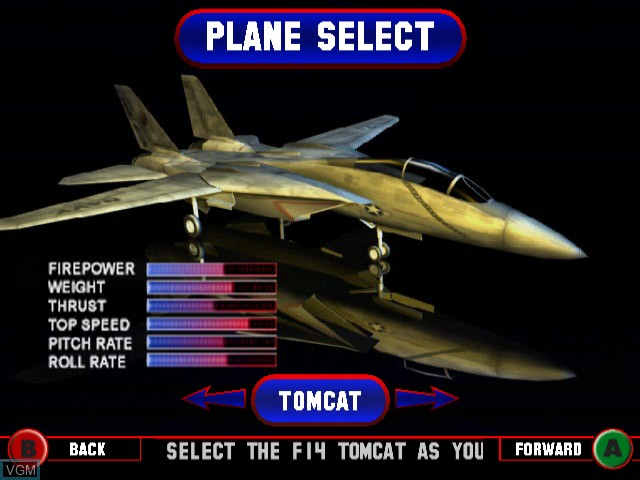 Image du menu du jeu Top Gun - Combat Zones sur Nintendo GameCube
