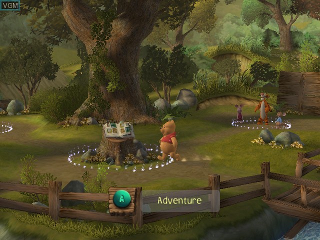 Image du menu du jeu Winnie the Pooh's Rumbly Tumbly Adventure sur Nintendo GameCube
