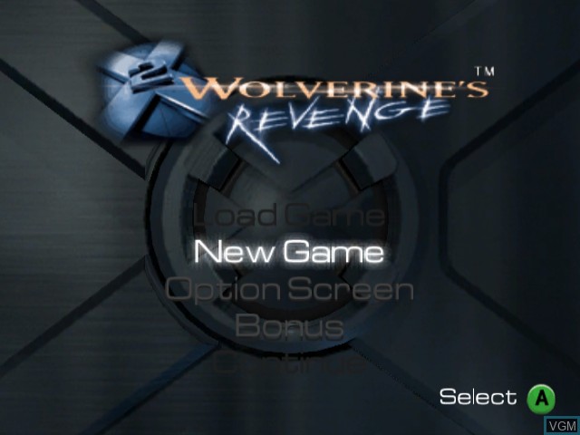 Image du menu du jeu X-Men 2 - Wolverine's Revenge sur Nintendo GameCube