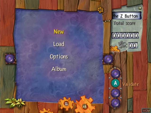 Image du menu du jeu Rayman 3 - Hoodlum Havoc sur Nintendo GameCube