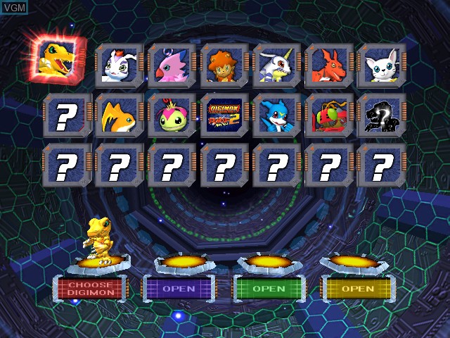 Image du menu du jeu Digimon Rumble Arena 2 sur Nintendo GameCube