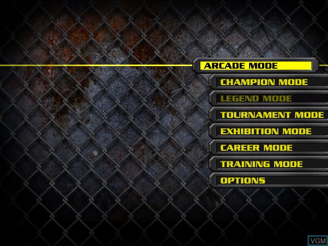 Image du menu du jeu Ultimate Fighting Championship - Throwdown sur Nintendo GameCube