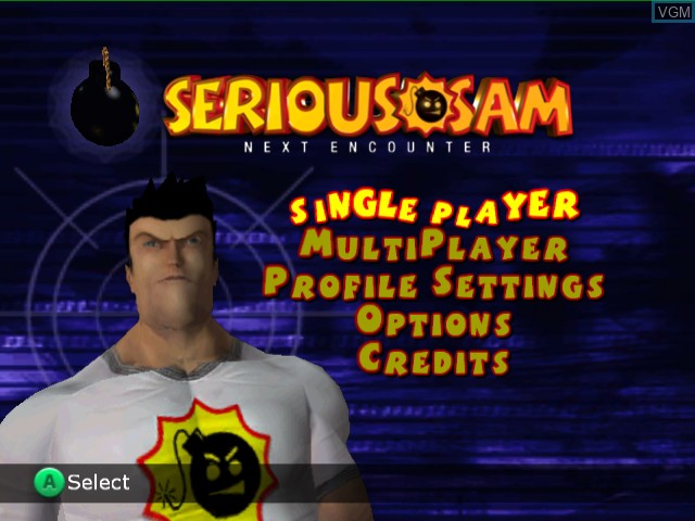 Image du menu du jeu Serious Sam - Next Encounter sur Nintendo GameCube