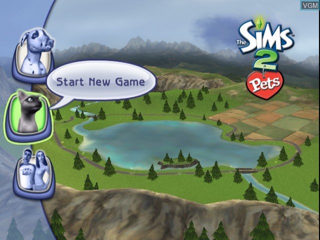 Image du menu du jeu Sims 2, The - Pets sur Nintendo GameCube