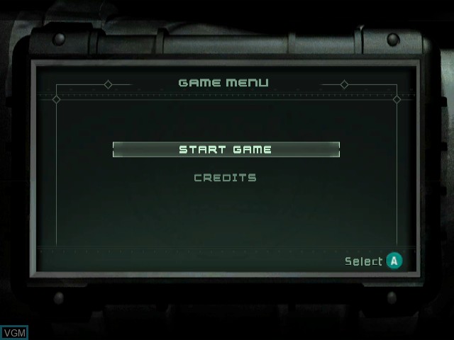 Image du menu du jeu Tom Clancy's Splinter Cell - Pandora Tomorrow sur Nintendo GameCube