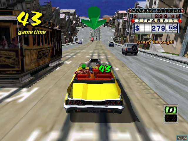 Image in-game du jeu Crazy Taxi sur Nintendo GameCube
