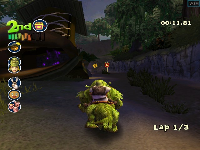Image in-game du jeu Shrek Smash n' Crash Racing sur Nintendo GameCube