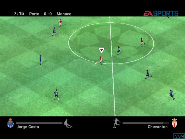 Image in-game du jeu UEFA Champions League 2004-2005 sur Nintendo GameCube