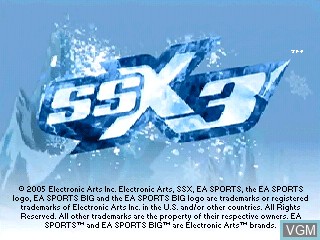 Image de l'ecran titre du jeu SSX 3 sur Tiger Gizmondo
