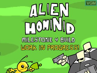 Image de l'ecran titre du jeu Alien Hominid sur Tiger Gizmondo