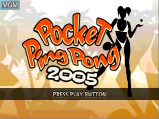 Image de l'ecran titre du jeu Pocket Ping Pong 2005 sur Tiger Gizmondo