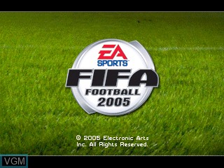 Image de l'ecran titre du jeu FIFA Football 2005 sur Tiger Gizmondo