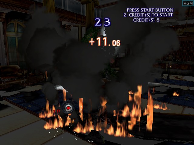 Image in-game du jeu Brave Fire Fighters sur Sega Hikaru