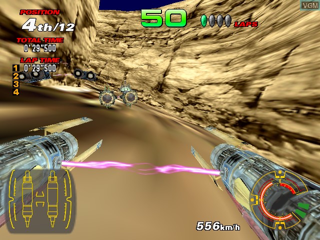 Image in-game du jeu Star Wars Racer Arcade sur Sega Hikaru