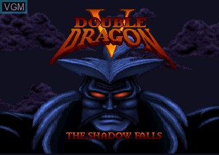 Image de l'ecran titre du jeu Double Dragon V - The Shadow Falls sur Atari Jaguar